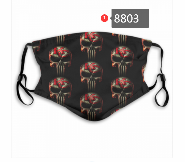 2020 Kansas City Chiefs #2 Dust mask with filter->nfl dust mask->Sports Accessory